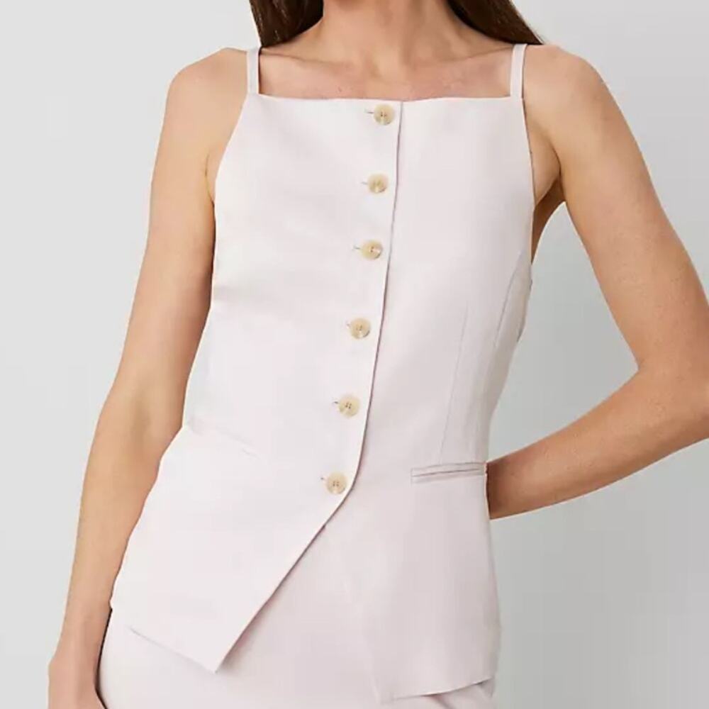 Ann Taylor Cream Button-Down Top